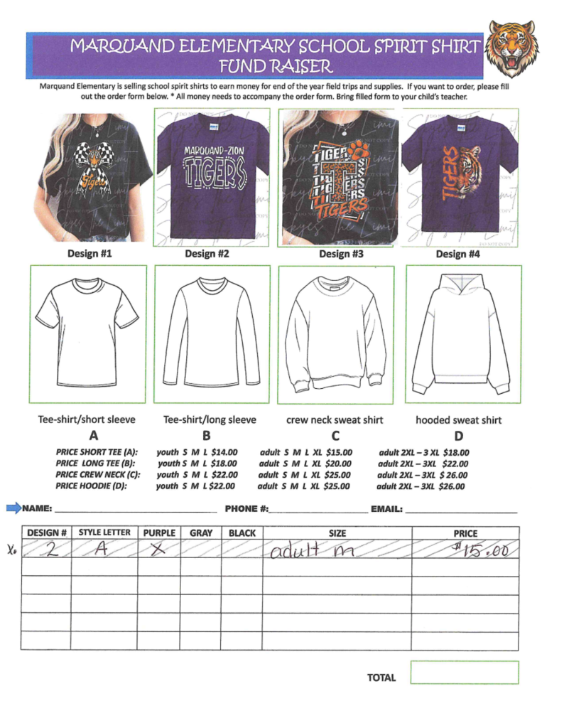 T-shirt fundraiser