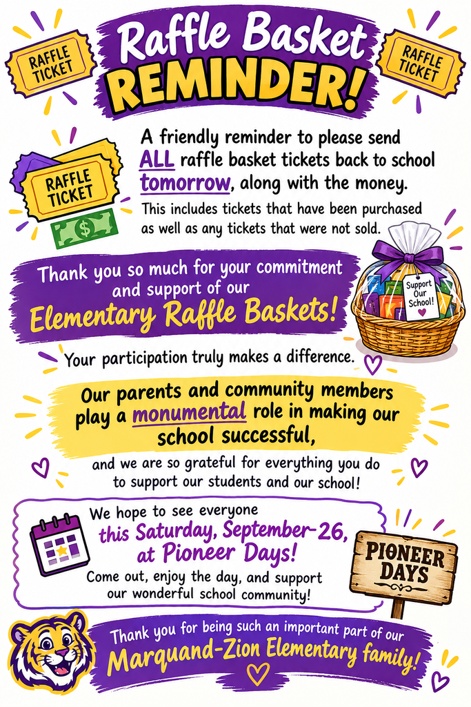 Raffle Basket Reminders