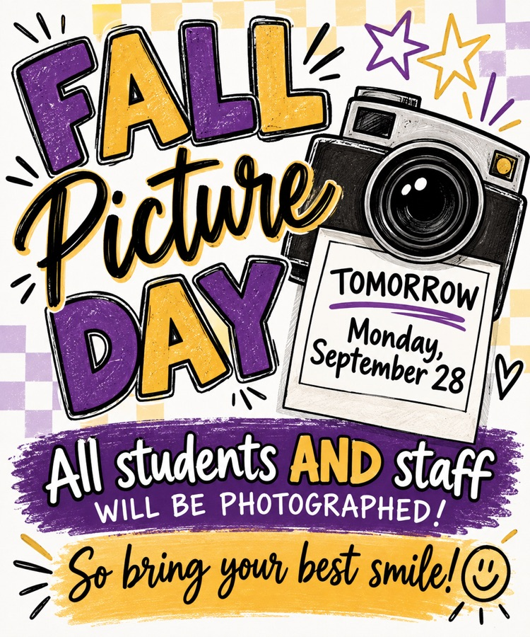 fall picture day tomorrow Monday September 28
