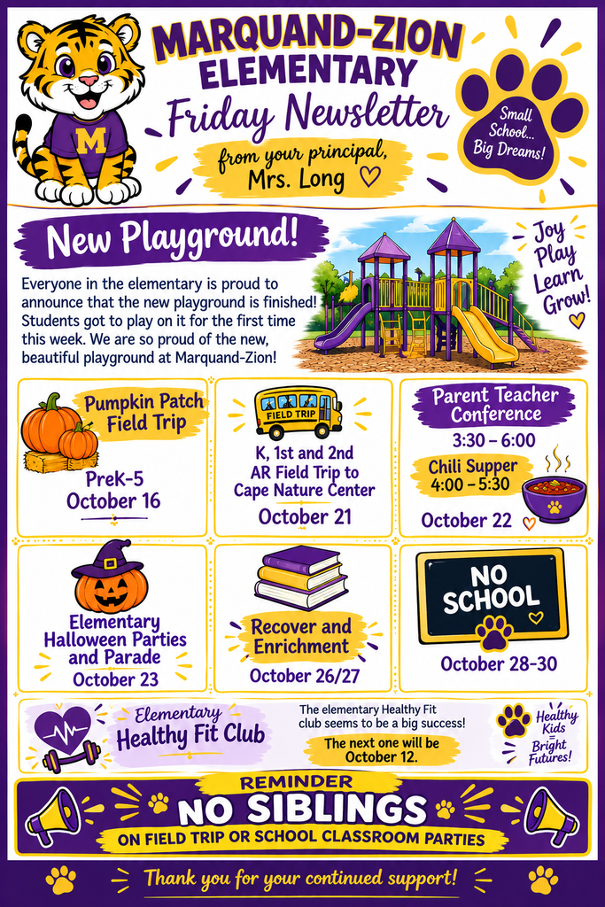 Friday Newsletter from elementary principal
