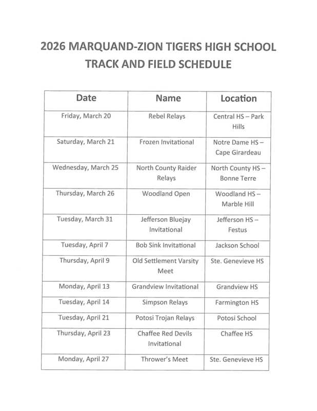 2026 MZ Track Schedule Part 1