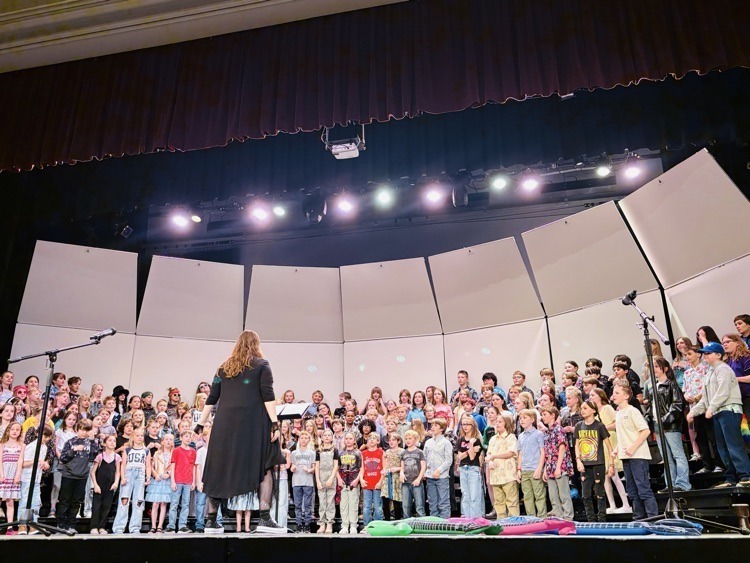 students singing and playing instruments at the concert