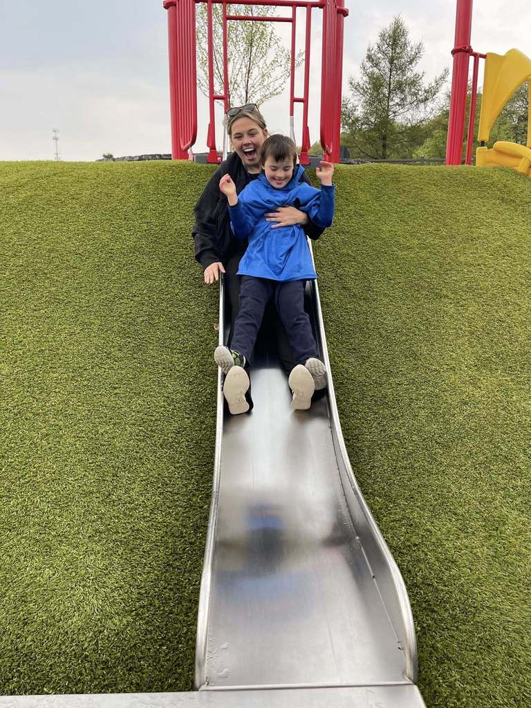 students playing on the playground