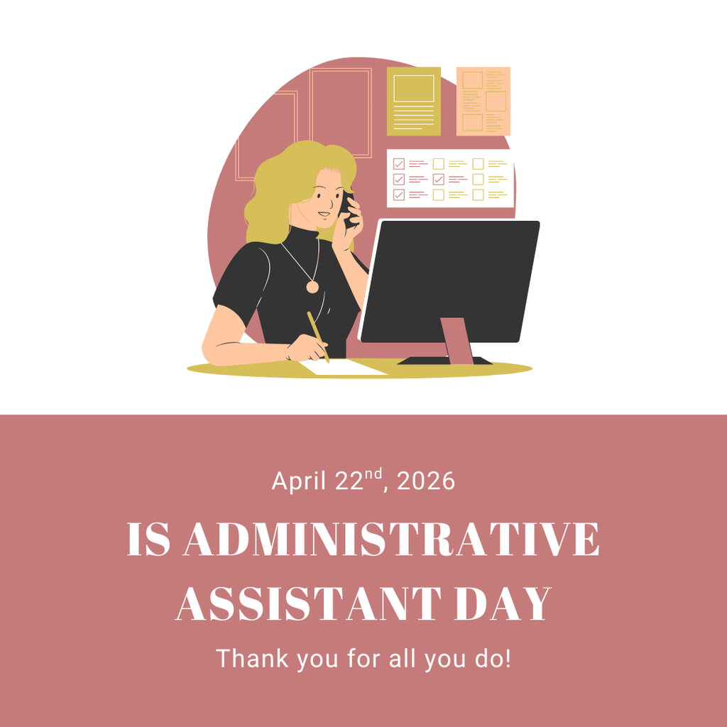 a woman typing at a computer with pink design accents