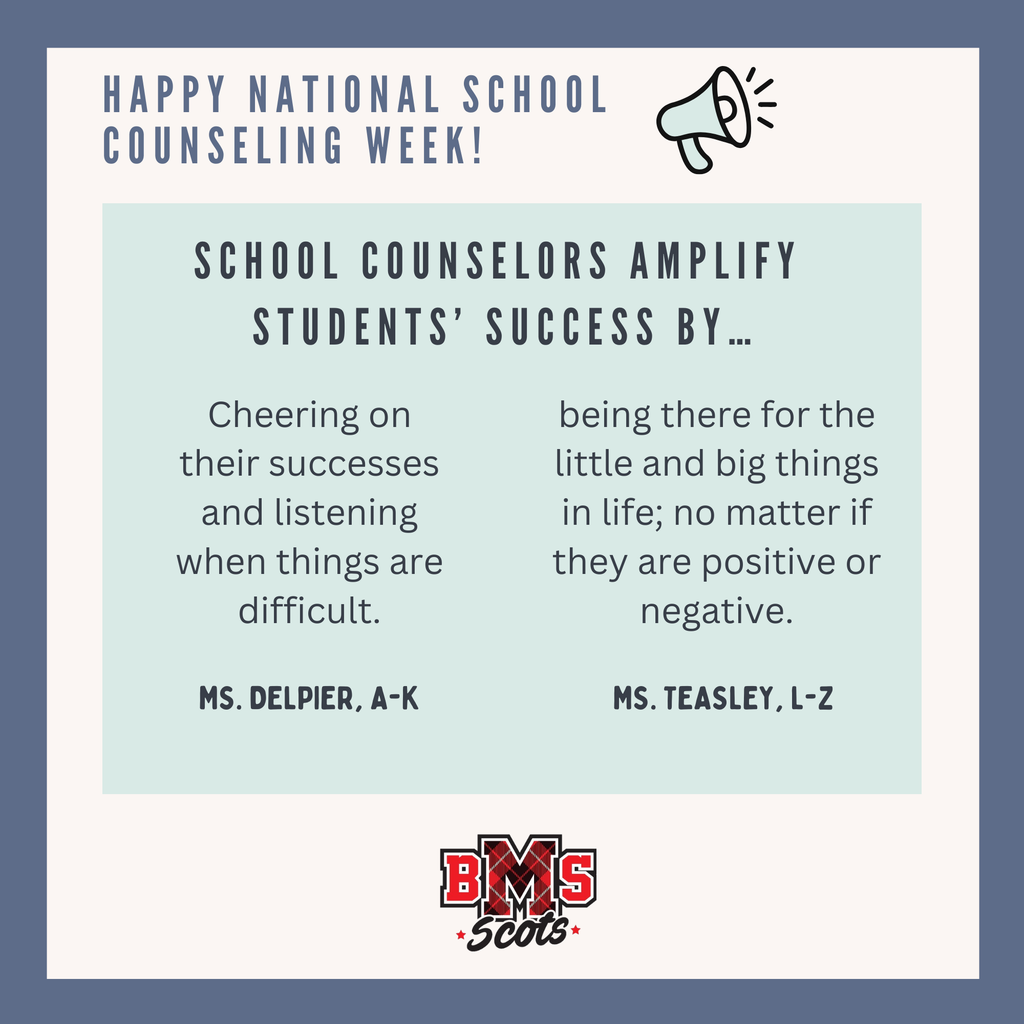 A colorful image explaining how school counselors amplify student success
