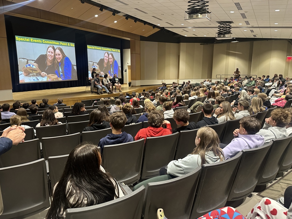 Students viewing a presentation