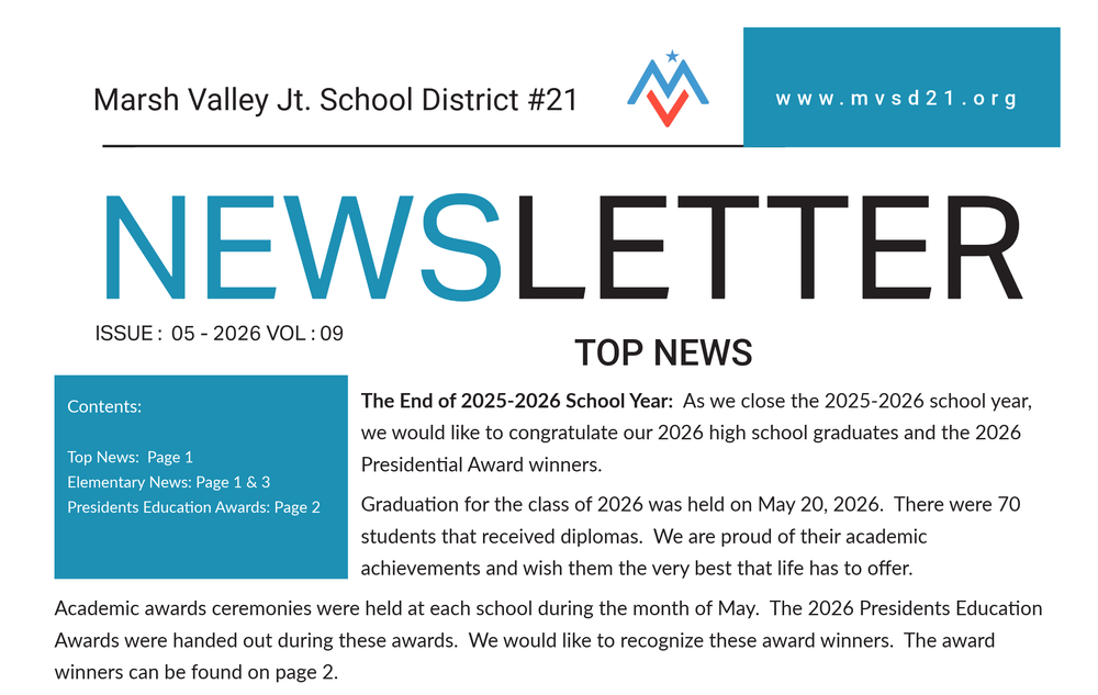 2026 May  Newsletter