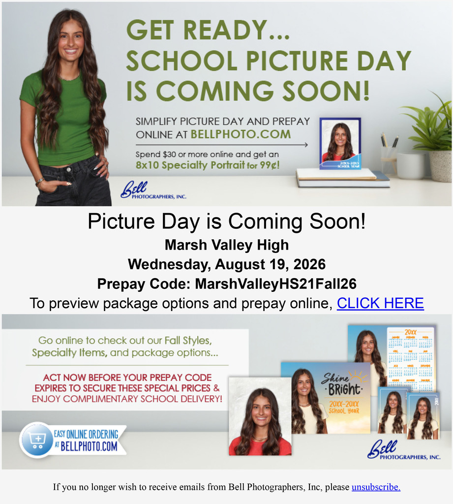 Marsh Valley High  School Picture Day 