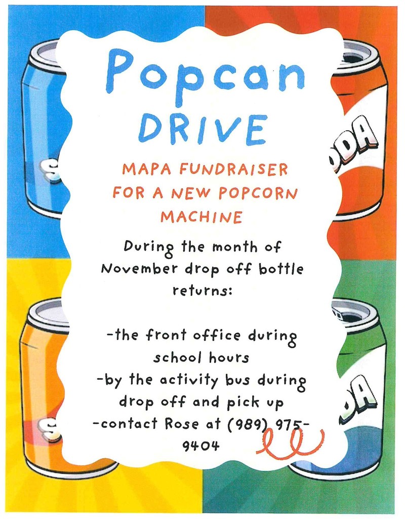 Pop can fundraiser