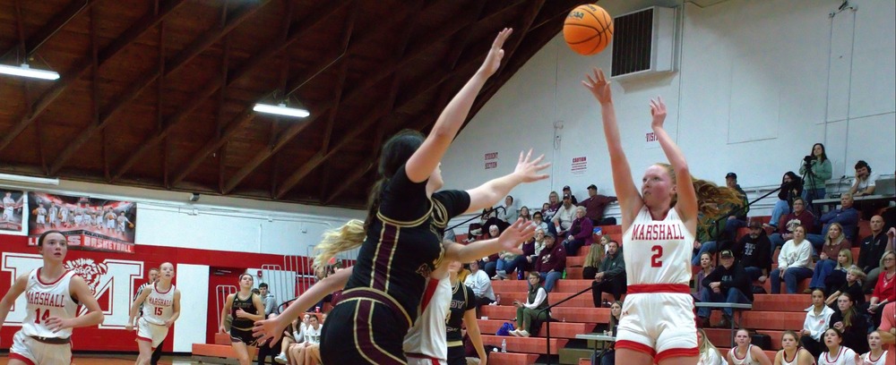 Lynn Welborn goes up for 2 of her team high 27 points