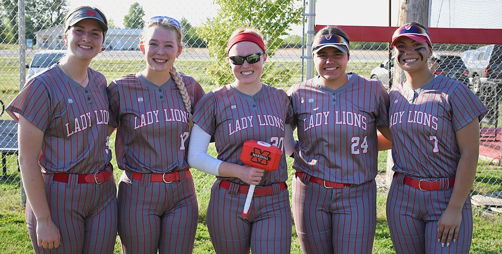 Marshall senior softball players had a great Senior Day in the win over Dieterich