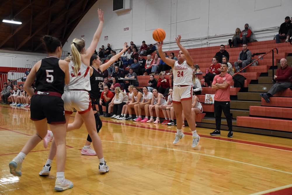 Ella Mattas hit a huge triple down the stretch against Robinson to propel the Lions to the win on Senior Night