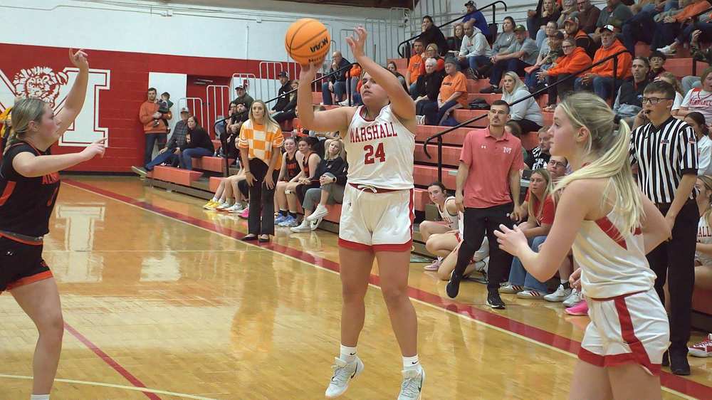 Ella Mattas shoots a 3 pointer