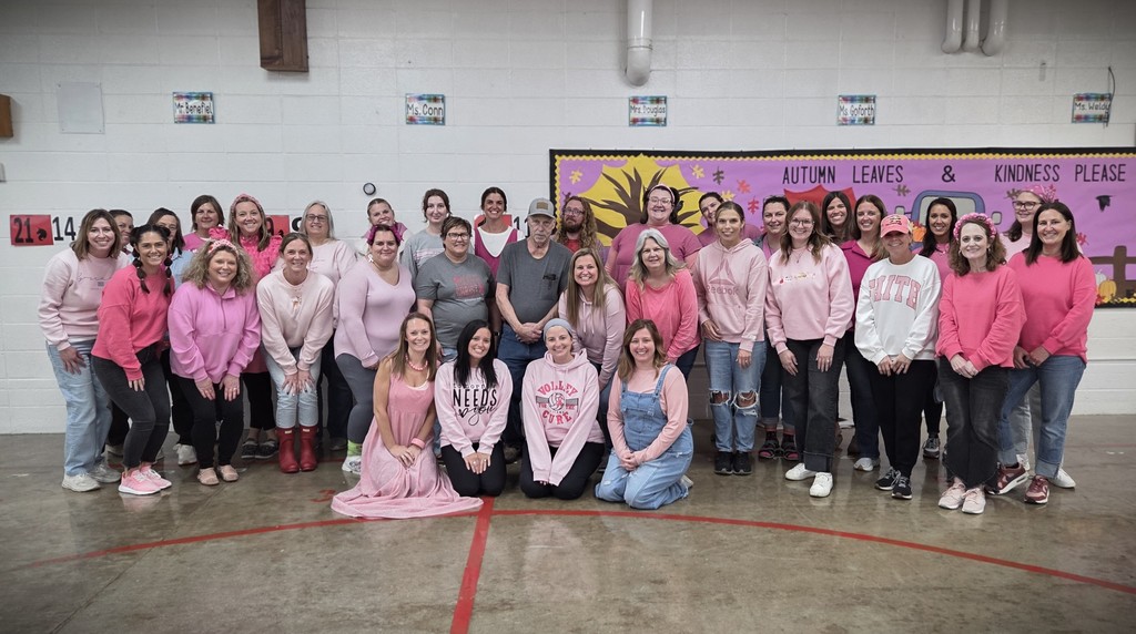 South School Staff wears Wacky Pink