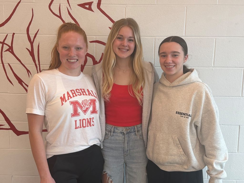 All Conference Girls Basketball Players (Lynn Welborn, Harper Richardson, and Marlee Heighton)