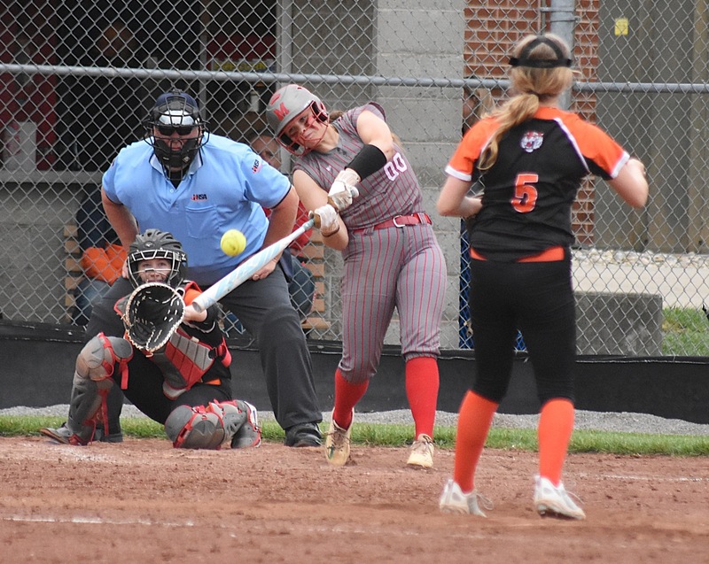 McKenzie Davis hit her second huge home run in as many games for Marshall in the regional tournament