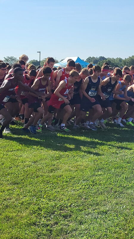 MHS Boys XC at the start line