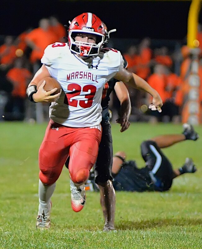 Max Welsh (23) led all Lions with 70 yards rushing and 96 yards receiving for a total of 166 all-purpose yards and a touchdown against Paris