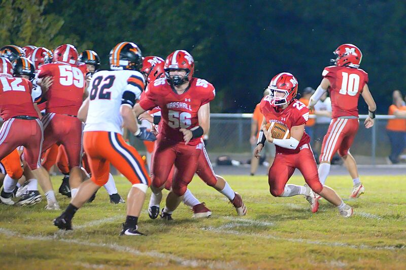 Max Welsh (23) ran for 137 yards, scoring one TD and one 2 pt conversion against Richland County