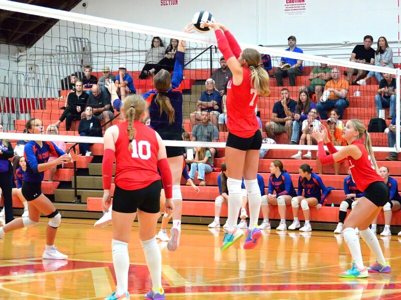 Lily Shotts goes up for the block