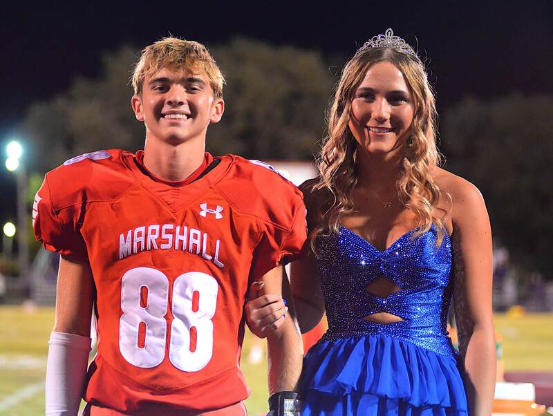Lily Shotts was crowned Homecoming Queen and Cage Stuckey was crowned Homecoming King during the halftime ceremony