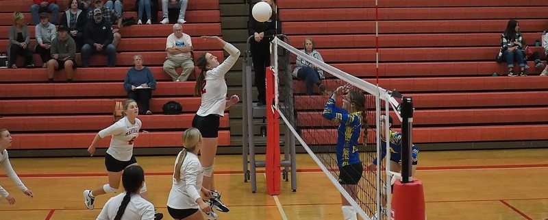 JV Volleyball in action