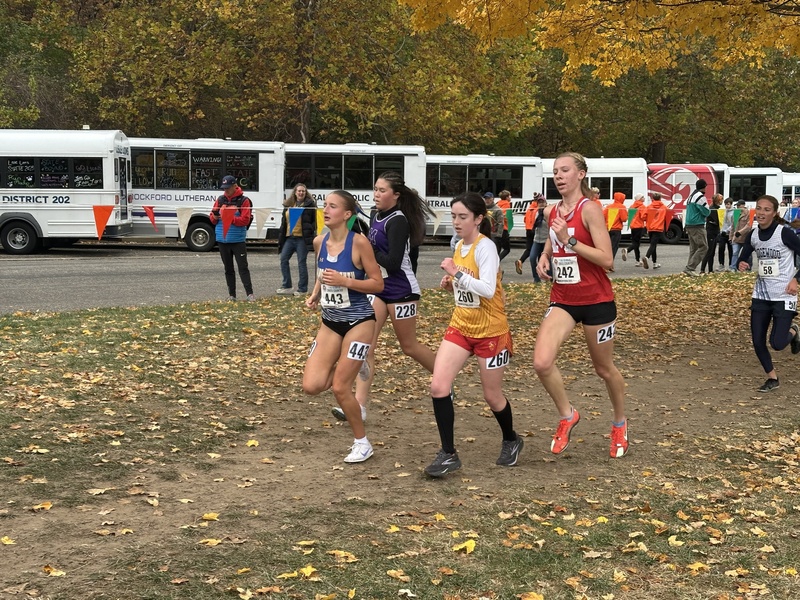 Molly Farrell runs at the state XC meet