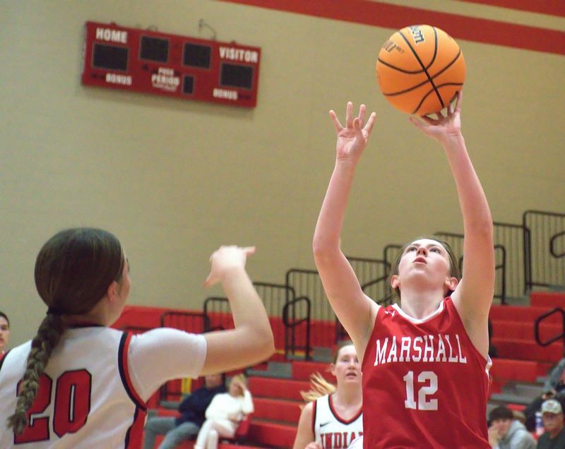 Addy Ross goes up for a score inside