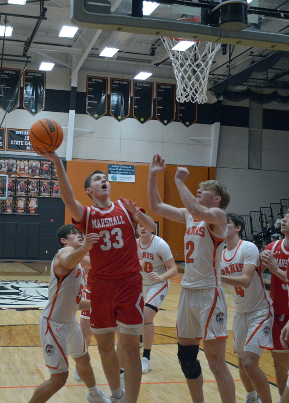 Bryce Griguhn goes up for 2 of his 6 points
