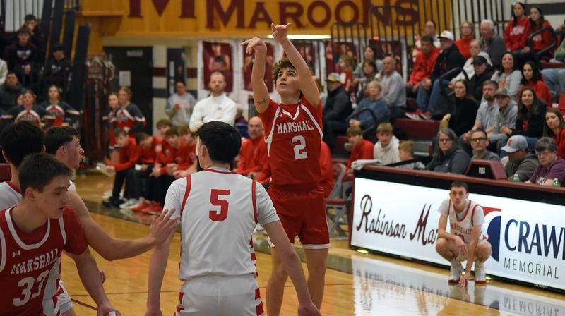 Tucker Osborn (2) connected on four three-pointers in the game vs Lawrenceville