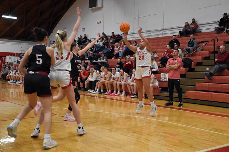 Ella Mattas hit a huge triple down the stretch against Robinson to propel the Lions to the win on Senior Night