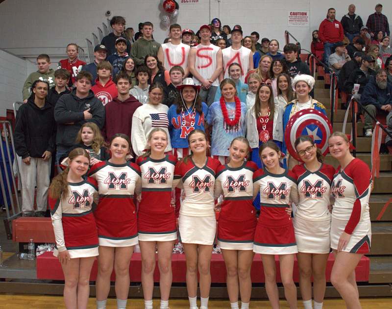 Marshall's student section came out strong with the USA theme on Senior Night