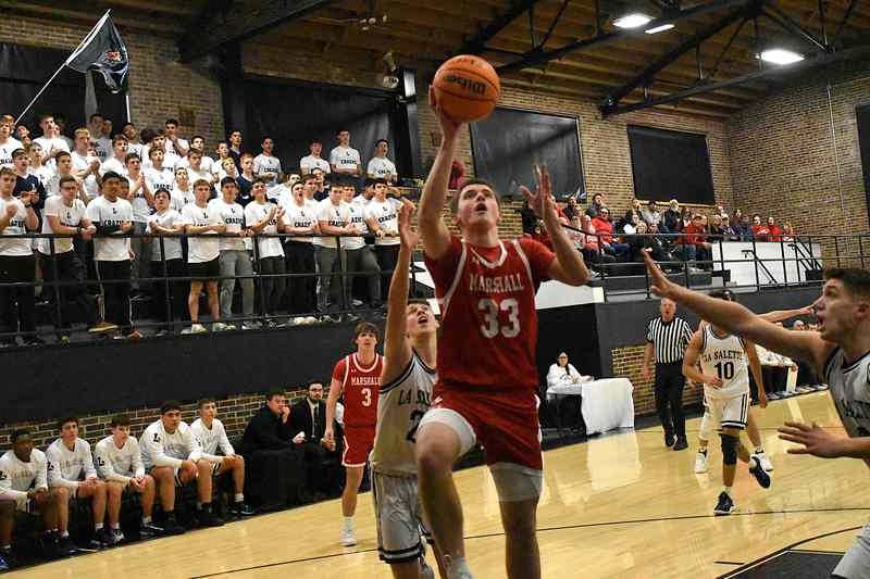 Bryce Griguhn (33) paced the Lions with 12 points against La Salette Academy