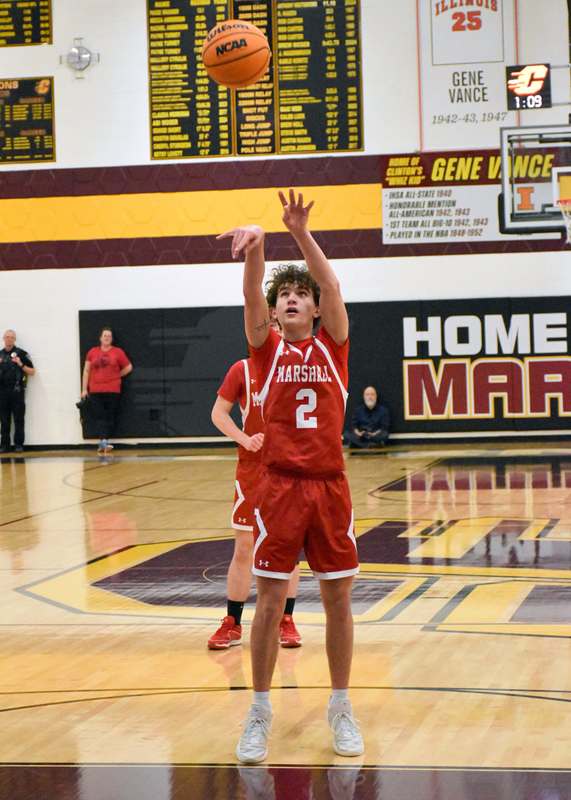 Tucker Osborn (2) stabilized the backcourt in the game versus Clinton