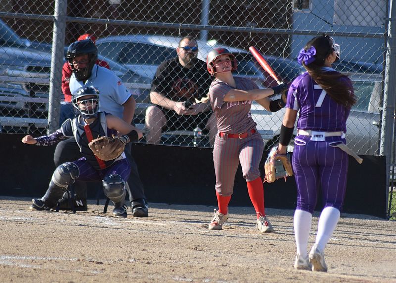 Lilly Nickles smashed a home run in her first plate appearance against Oakwood-Schlarman