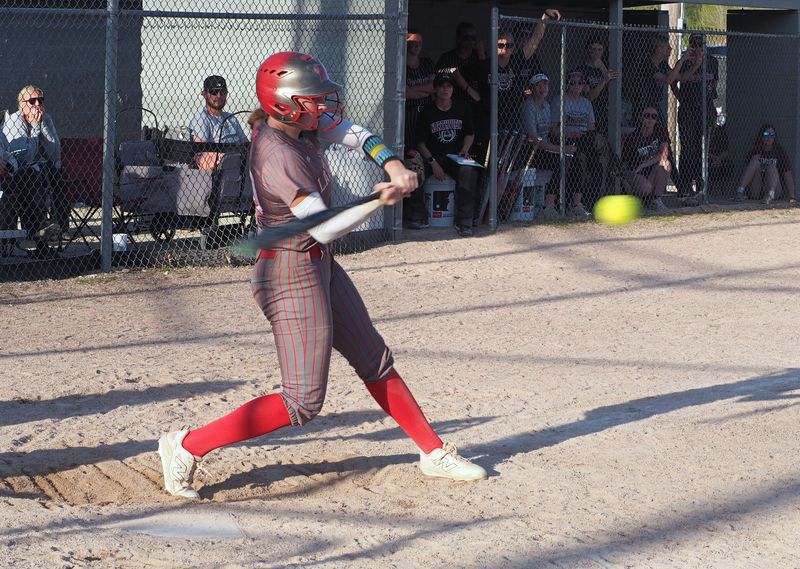 Lynn Welborn led off the third place game vs Northview by smashing a monsterous home run to propel Marshall to a 14-3 win