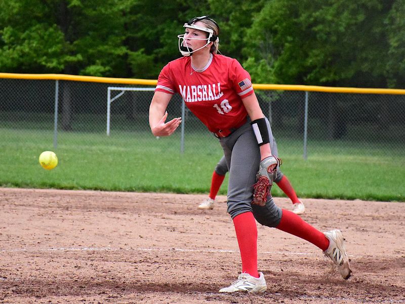 Kyla Gustafson fanned 16 Wooden Shoes in Marshall's 2-0 shutout over T-Town