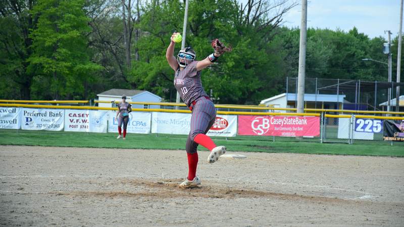 Kyla Gustafson was simply dominant against Class 1A #1 Casey-Westfield as she allowed just two hits while striking out 11 during Marshall's 4-1 win