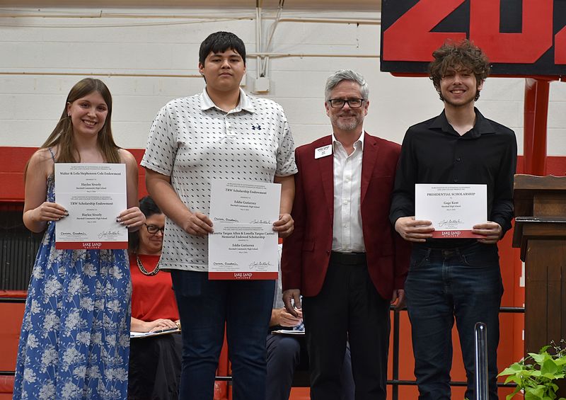 Lake Land College Foundation Scholarships - Haylee Siverly, Eddie Gutierrez, & Gage Kent