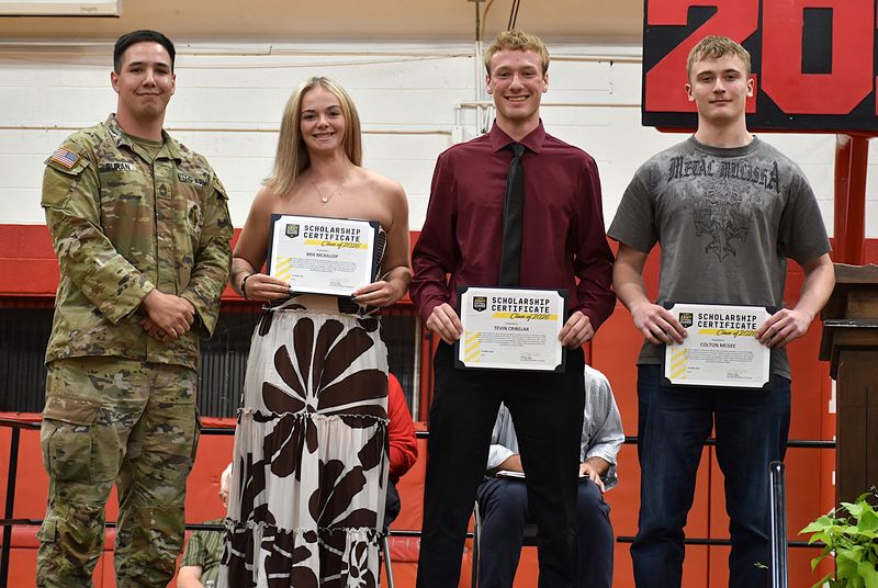 Illinois Army National Guard Scholarship - Mia McKillop, Tevin Cribelar, & Colton McGee