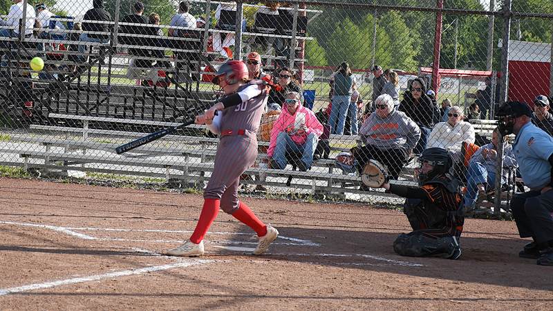 Lynn Welborn hit her 7th home run of the season in the Lions' win over Richland County