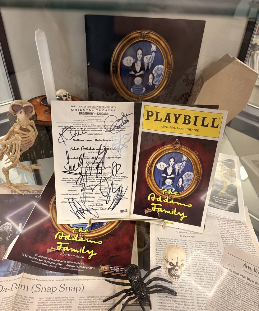 Addams Family Display at MC Public Library