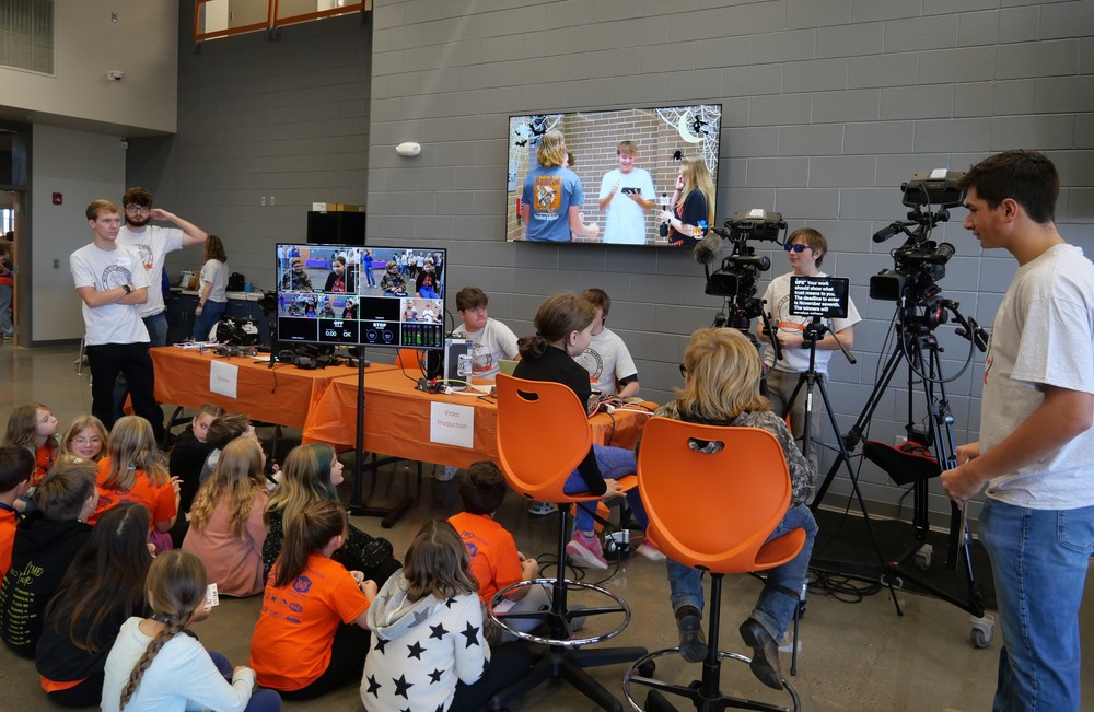 Students learn about video production at STEAM Quest