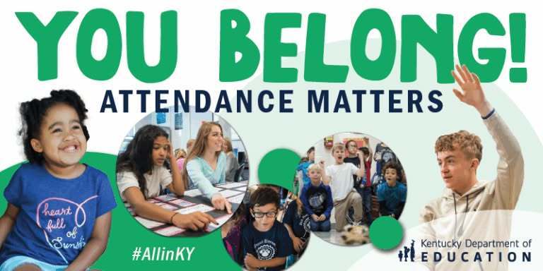 You Belong! Attendance Matters graphic