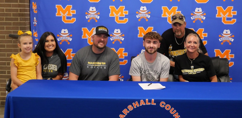 Ethan Upton signs to play soccer at Manchester Univ.