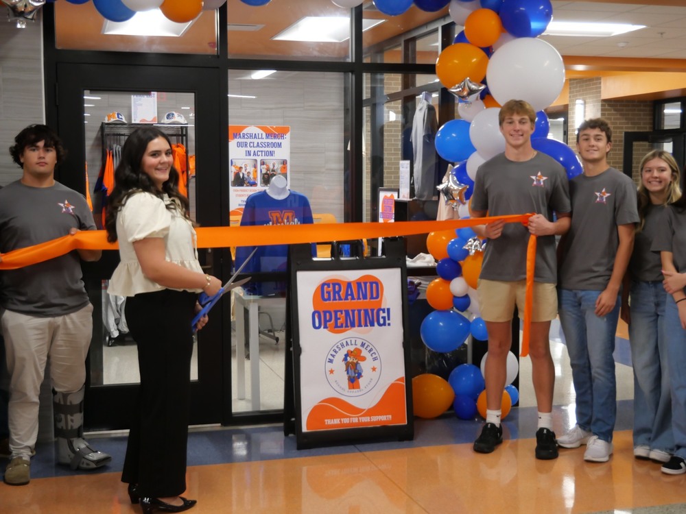 Ribbon Cutting for Merch store