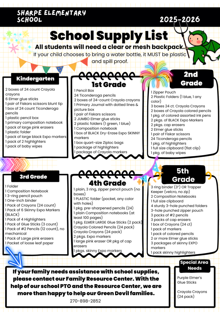 School Supply List 2025-2026