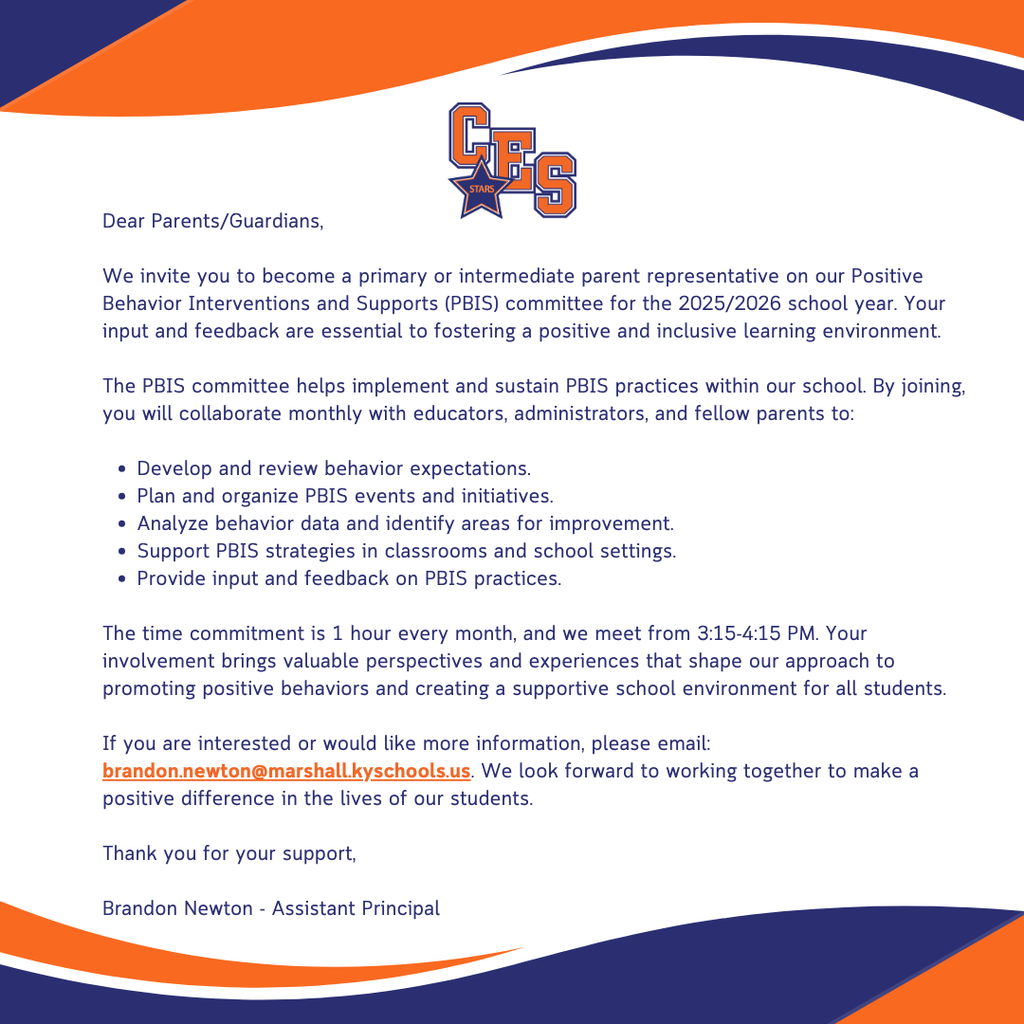 PBIS Parent Representative 