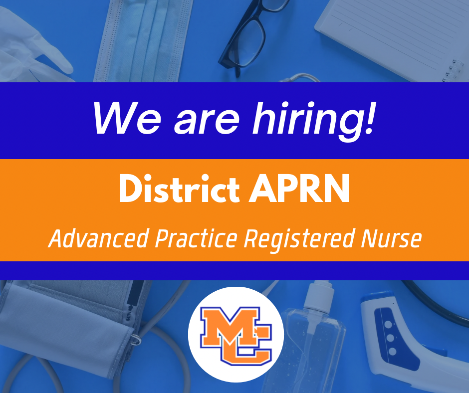 Graphic stating we are hiring District APRN