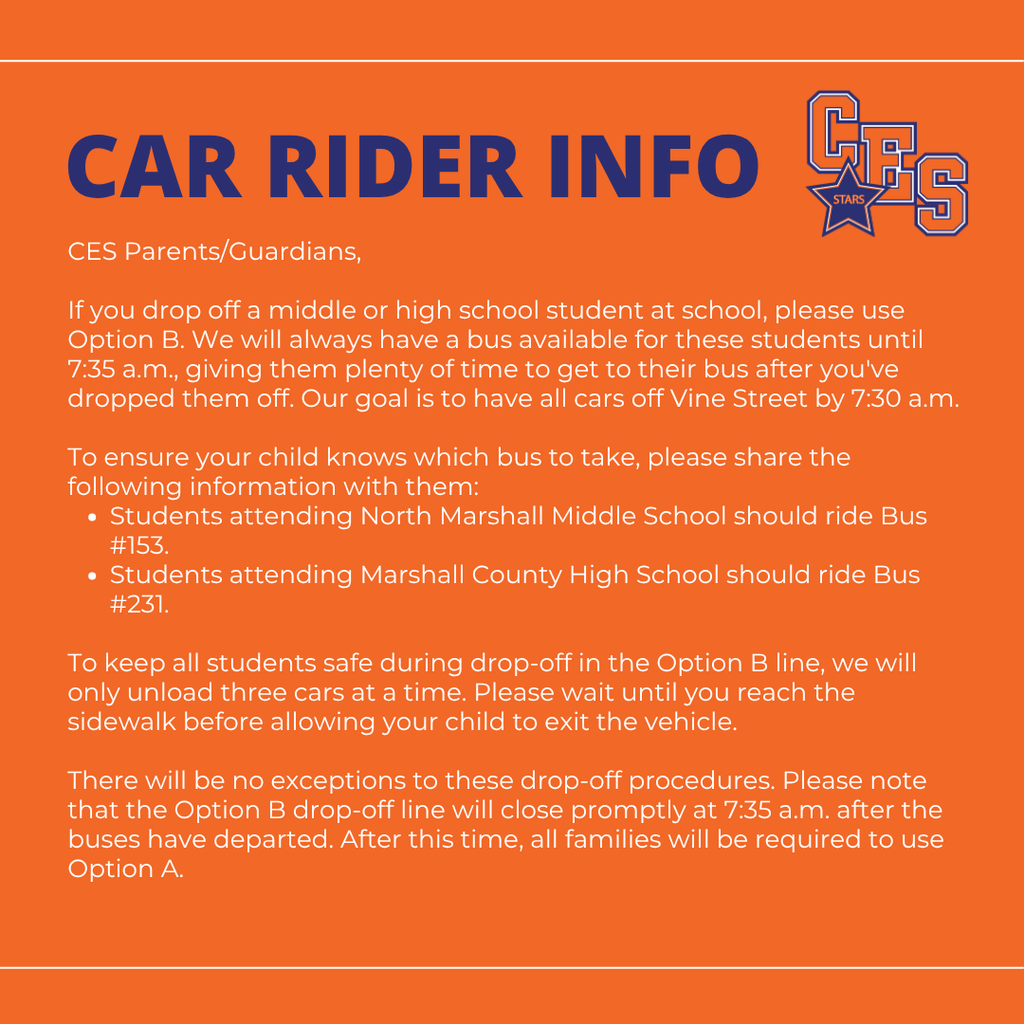 Car Rider Information 